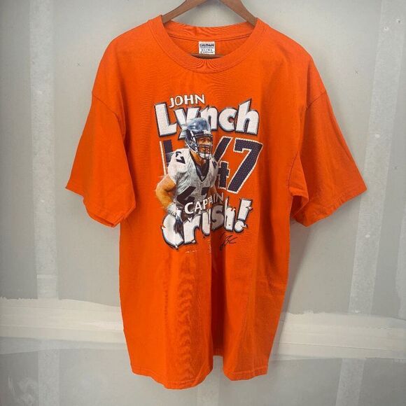 John Lynch #47 Captain Crush Denver Broncos Tee Orange T-Shirt Size Large - Picture 2 of 4